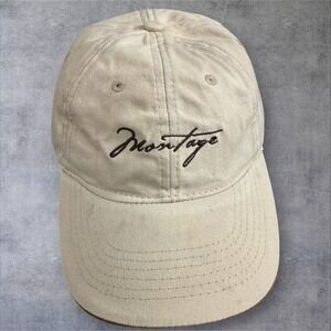 Montage Resort Palmetto Bluff Hat One Size Tan Embroidered Dad Cap